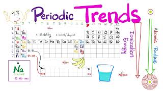 Periodic Trends  Atomic Radius Electronegativity Ionization Energy  Chemistry Series [upl. by Thorman]