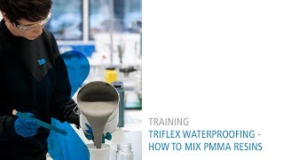 Triflex Waterproofing  How to mix PMMA resins [upl. by Levina]