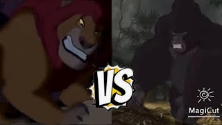 MUFASA VS KERCHAK JSBattles  The Lion King vs Tarzan [upl. by Thomajan]