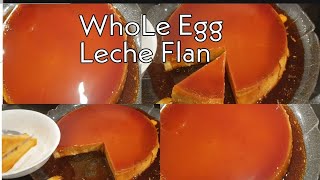 HOW TO MAKE LECHE FLAN WHOLE EGG  Mangkay mega [upl. by Marston]