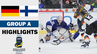 Finland vs Germany Full Highlights  Group A  2024 IIHF World Junior 12272023 [upl. by Proffitt]