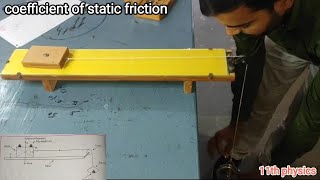 Coefficient of static Friction  block and horizontal surface 11thphysics a2zpractical991 [upl. by Lednam972]