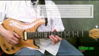 Double Pulloff Am Fusion Guitar Lick [upl. by Alacim834]