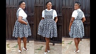 Slay in this gorgeous and trendy pinafore dress how to cut and sew The needle woman [upl. by Eeliram]