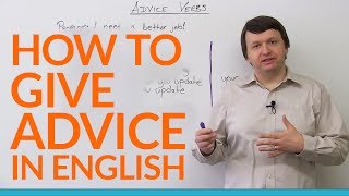 How to Give Advice in English  recommend suggest advise encourage [upl. by Eustis]