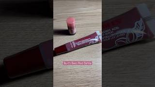 Burt’s Bees tinted lip balm vs lip plumping serum in Red Dahlia [upl. by Inavoj206]