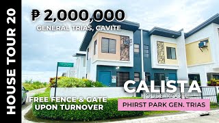 House Tour 20  2BR Complete Townhouse for Sale  Calista Mid  Phirst Park General Trias Cavite [upl. by Maroney]