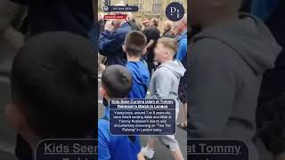 Young Boys Seen Cursing Islam at Tommy Robinsons March in London [upl. by Leviralc]