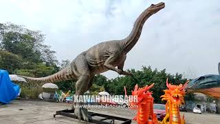 Plateosaurus Animatronic Dinosaur Statue Customized Kawah Dinosaur Factory [upl. by Enoid]