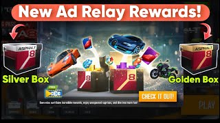 Asphalt 8  New Ad Relay Rewards 😱  New Ad Relay Option Available Now [upl. by Ysnap883]