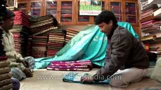 Banarasi saree shop at Varanasi Uttar Pradesh [upl. by Drarrej]