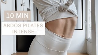 10 MIN ABDOS PILATES INTENSE  ventre plat abdos dessinés burn 🔥 [upl. by Aivatnahs]