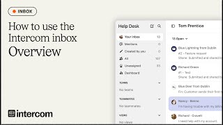 How to use the Intercom inbox  Inbox overview [upl. by Septima]