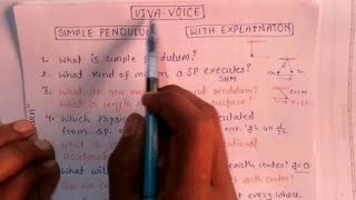 Viva voce simple pendulum questionanswer with explanationphysics in englishhindi [upl. by Lleddaw]