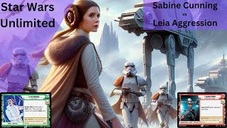 Leia Organa Aggression vs Sabine Wren Cunning Star Wars Unlimited Gameplay [upl. by Pietra]