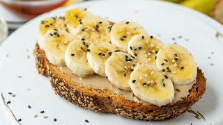 Banana amp Tahini Toast  Healthy Breakfast Idea 3 [upl. by Arika]