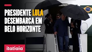 PRESIDENTE LULA DESEMBARCA EM BH PARA SUA PRIMEIRA VISITA OFICIAL [upl. by Lenahs]