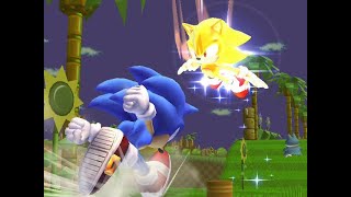 SSF2 Mod Battle Super Sonic Vs Sonic V2 [upl. by Adiel]