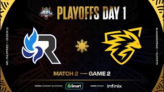 MPL PH S11  PLAYOFFS DAY 1  RSG vs ONIC  GAME 2 [upl. by Latini]