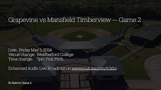 RAIN CANCELLED Grapevine 293 vs Mansfield Timberview  7pm May 3 Weatherford College [upl. by Tawnya870]