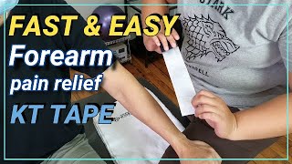 Forearm Pain Relief  How to apply Kinesiology Tape for Tennis Elbow [upl. by Marguerita]