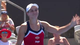 Jeļena Ostapenko v Ash Barty match highlights 1R  Sydney International 2019 [upl. by Ayat]