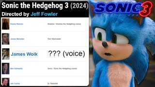 NEW Sonic Movie 3 MYSTERY VOICE ACTOR FOUND New Character [upl. by Regina658]