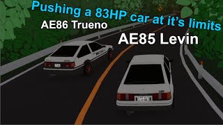 AE85 vs AE86 touge battle Touge Legends Roblox [upl. by Animaj]