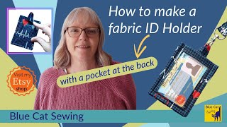 Vertical ID Card Holder Sewing Tutorial [upl. by Nerfe]