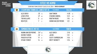 Stamford Town CC Lincs 1st XI v Kimbolton CC 1st XI [upl. by Annabelle]