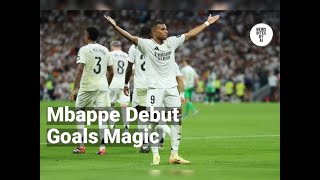 Kylian Mbappe Scores First La Liga Goals As Real Madrid Beat Betis [upl. by Airotkiv528]