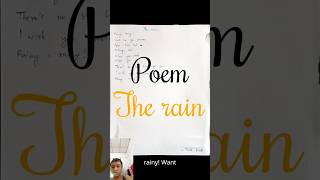 Poem The rain [upl. by Ecyak]