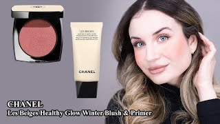 CHANEL Les Beiges Healthy Glow Winter Blush For Fair amp Oily Skin  Makeup Review amp Wear Test [upl. by Hairej]