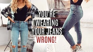 YOURE WEARING YOUR JEANS WRONG FASHION HACKS 2019 [upl. by Okajima]