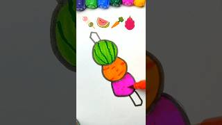 🍡🍉🥕💗 Satisfying art art drawing satisfying shorts painting [upl. by Adnirual791]