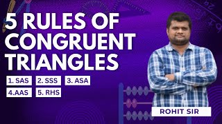 quot5 Rules of Congruent Triangles  Geometry Basics  KTCC Samastipurquot [upl. by Aeiram]