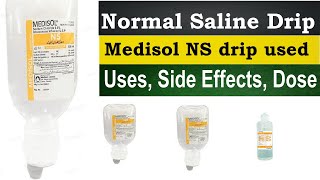 Normal saline solution uses  Medisol drip used for Normal saline drip Uses intravenous infusion [upl. by Adirem70]