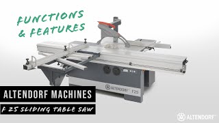 The new Altendorf F 25  A sliding table saw for everyone [upl. by Arev590]