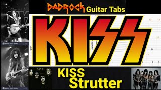 Strutter  KISS  Guitar  Bass TABS Lesson [upl. by Dnyletak]