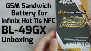 Unboxing  GSM Sandwich Replacement Battery for Infinix Hot 11s NFC  BL49GX Battery [upl. by Nimzay]