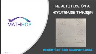 Geometry Altitude to Hypotenuse Theorem [upl. by Wynn528]