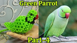 3D Beaded Green Parrot Tutorial Part4 by Bead Rose Sons [upl. by Boycie]