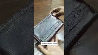 Leather zipper passportholder cardholder walletsnbags youtubeshorts shorts reels viral [upl. by Jedlicka]