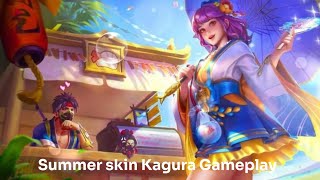 FIRST VID 💗 Kagura Summer skin gameplay ≧∇≦ [upl. by Atthia]