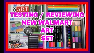 SWATCHINGREVIEWING NEW WALMART ART SET [upl. by September]