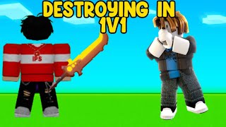 DESTROYING 1V1 WITH ELEKTRA ROBLOX BEDWARS [upl. by Airtal]