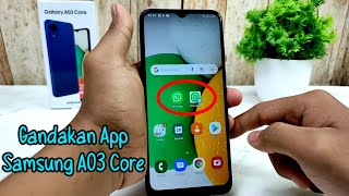 Cara Menggandakan Aplikasi Di HP Samsung A03 Core [upl. by Atalya]