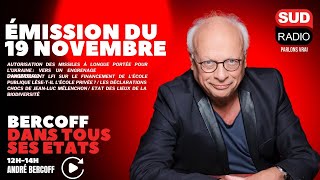 Bercoff dans tous ses états  Émission du 19 novembre [upl. by Baer895]