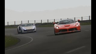 Battle W Motors Lykan Hypersport vs Ferrari LaFerrari at Highlands [upl. by Dualc]