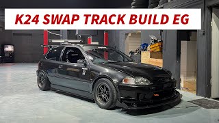 MODIFIED K24 SWAP TRACK BUILT CIVIC EG HATCH k24 civiceg [upl. by Darrelle460]